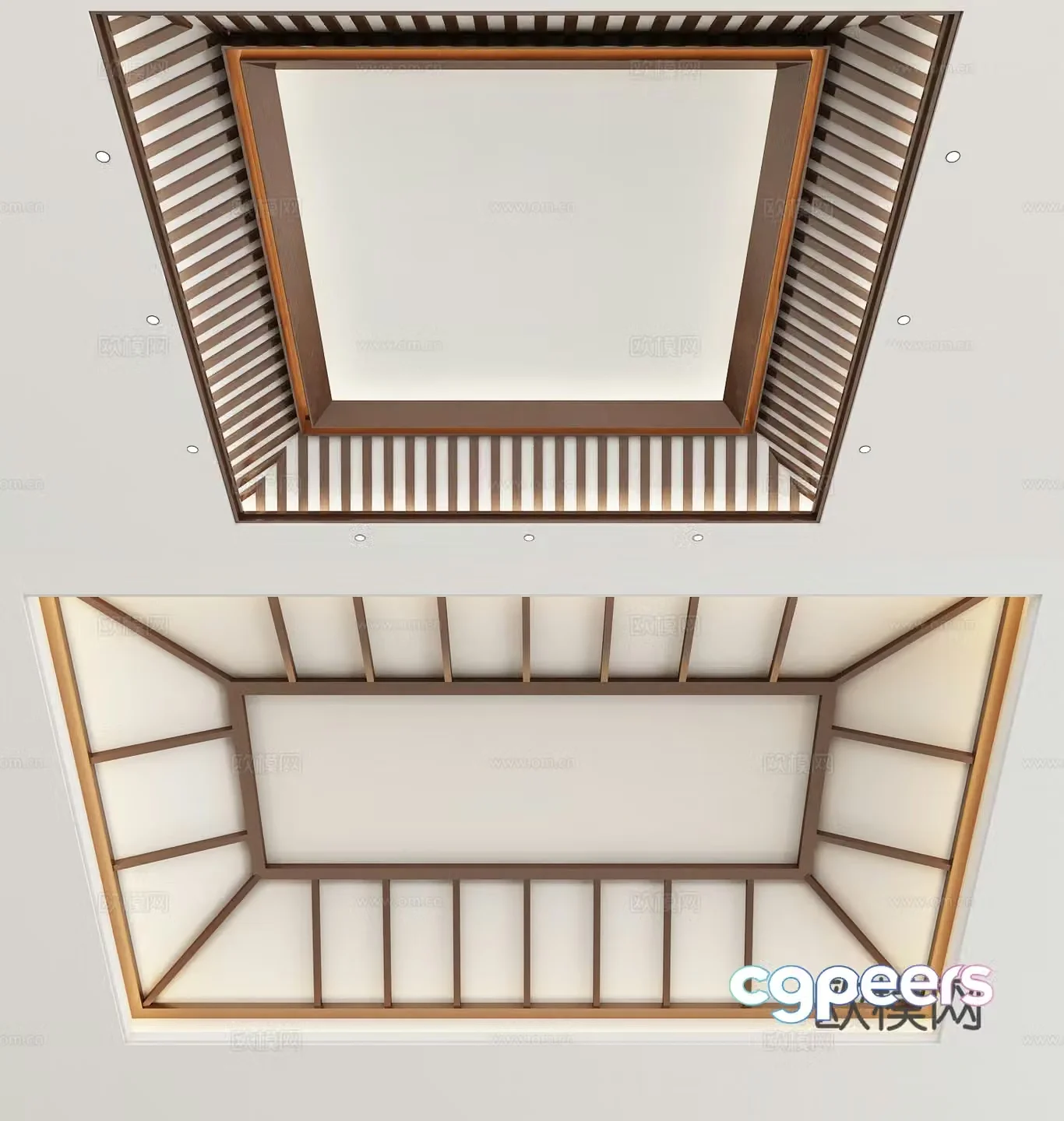 New Chinese style ceiling 3D model