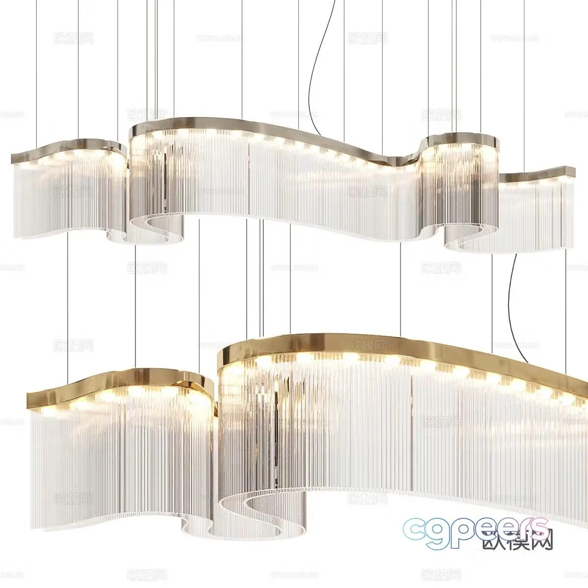 Modern light luxury Marina craft chandelier 3d model