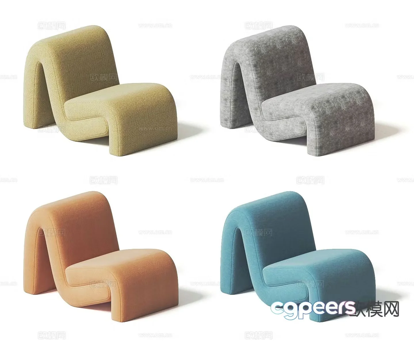 Modern single sofa d model