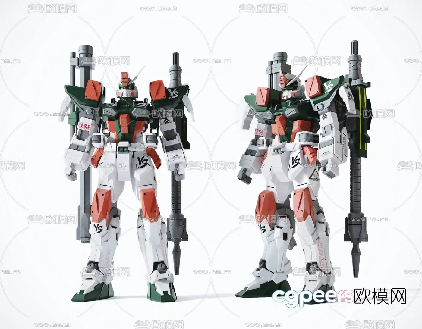 Modern children’s gundam robot toy 3d model