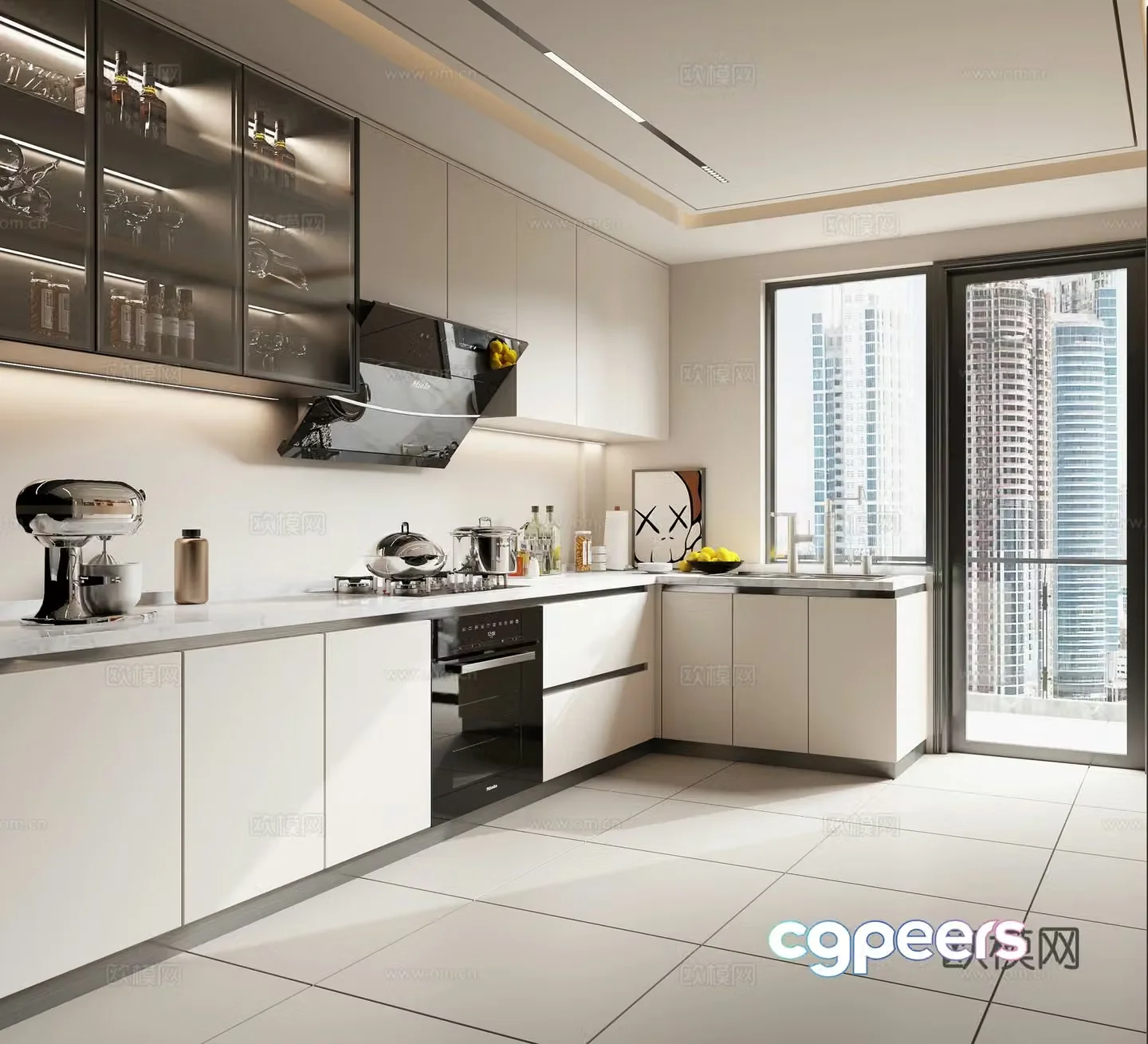 Creamy Kitchen 3d Model