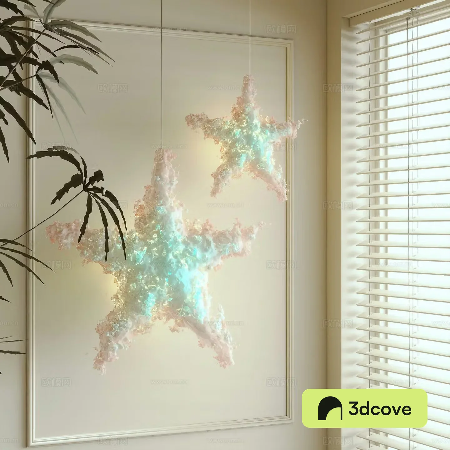 Creamy wind chandelier