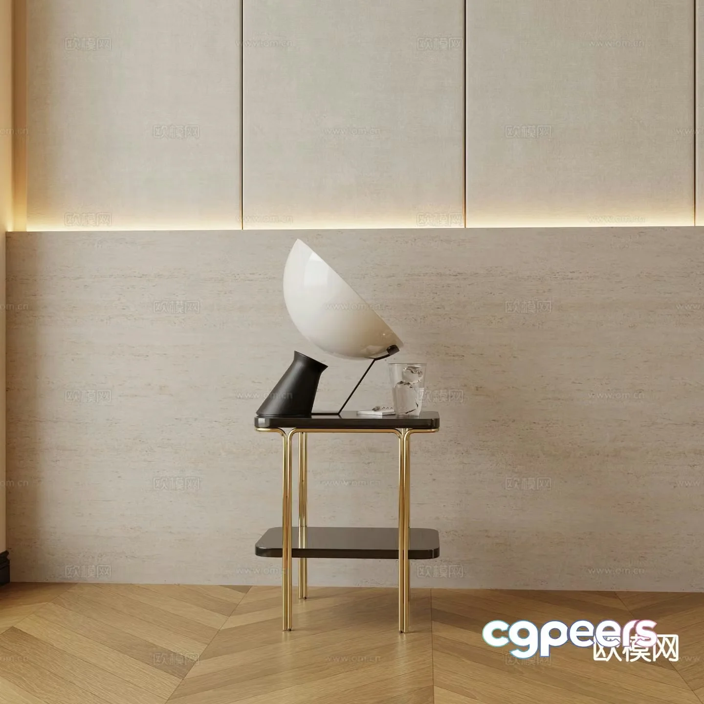 Modern bedside table 3d model