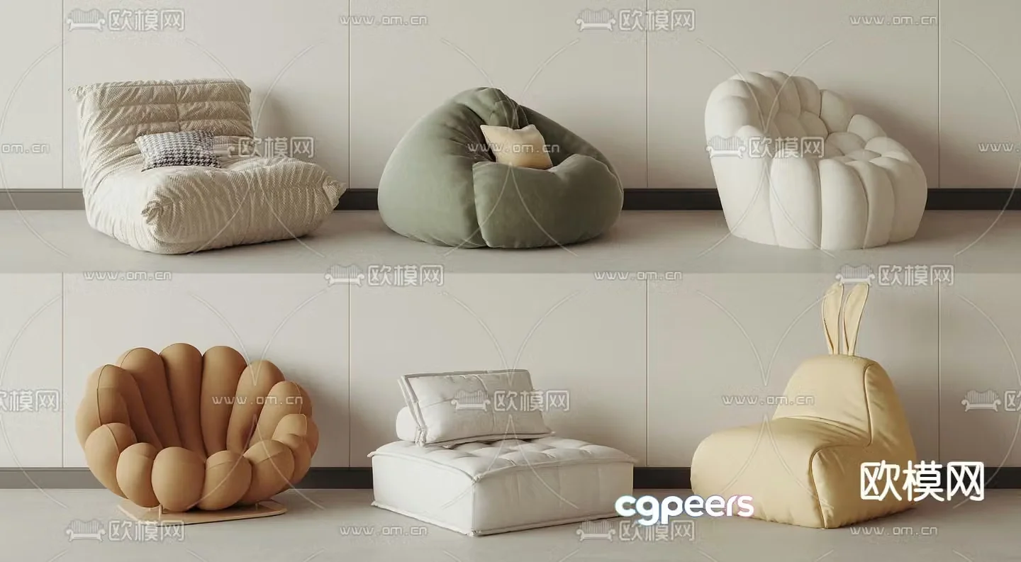 Leisure sofa lazy sofa 3d model