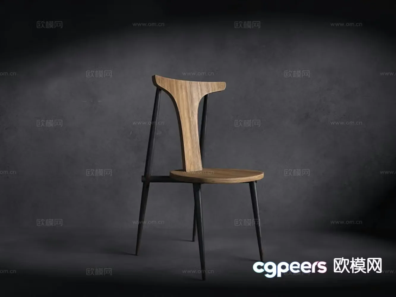 Industrial style chair book chair tea chair 3d model