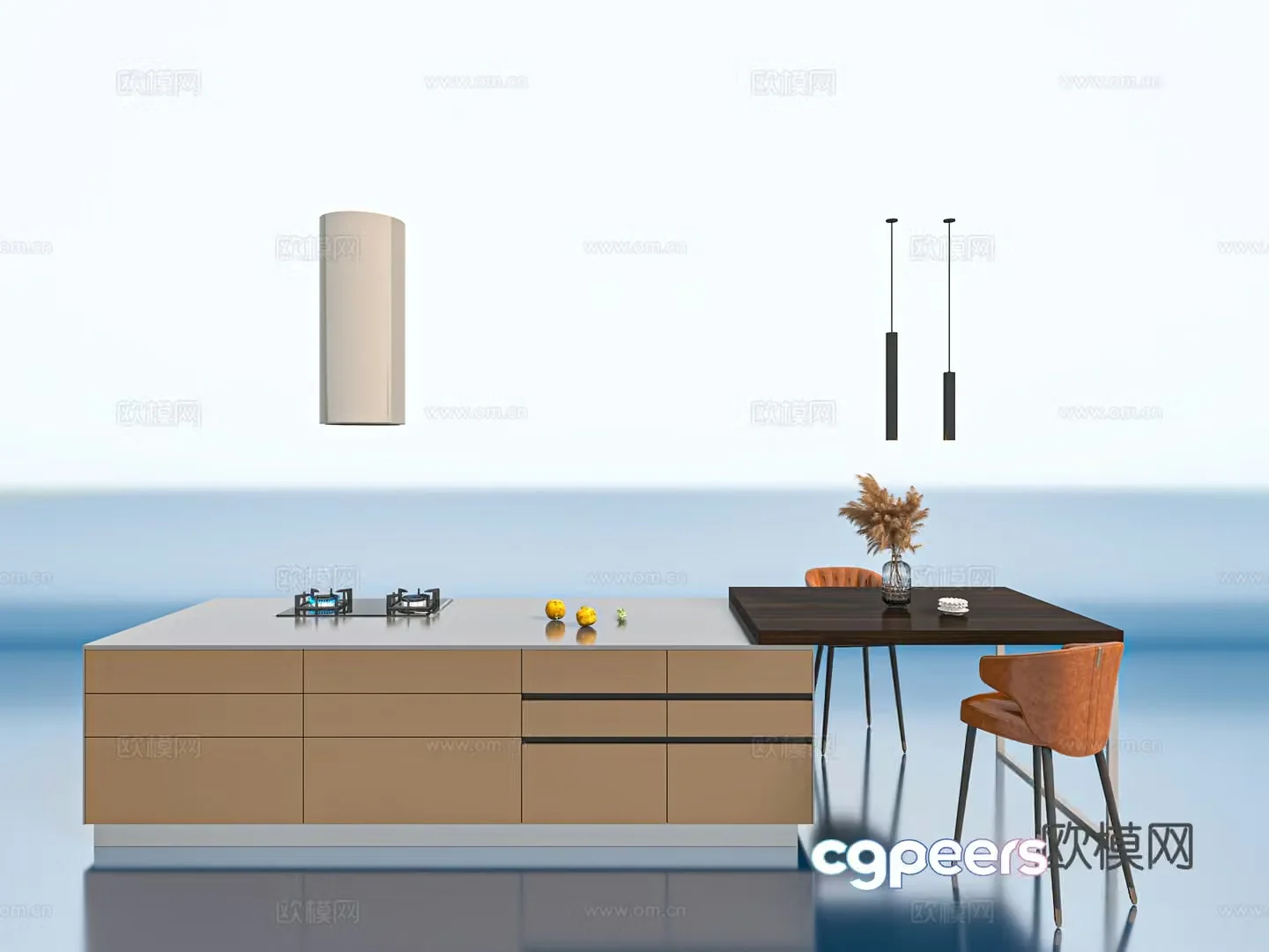 Nakashima bar water bar 3d model