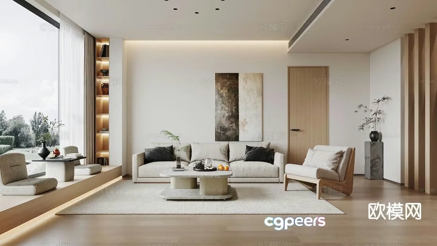 Modern living room 3d model