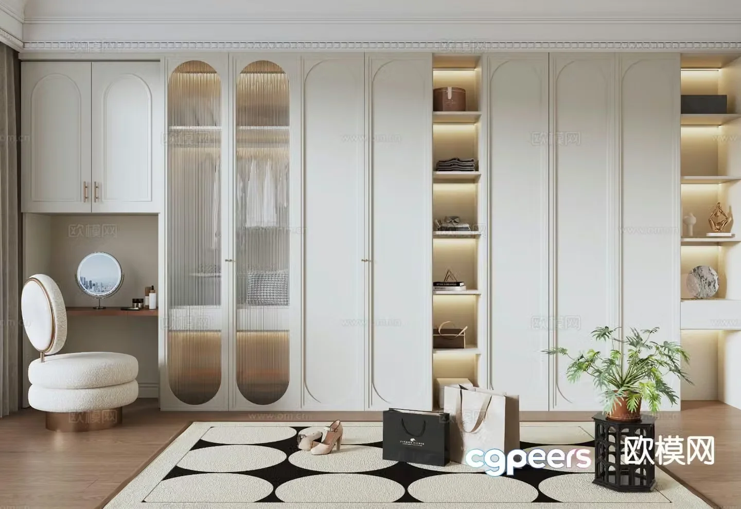 French cloakroom 3d model