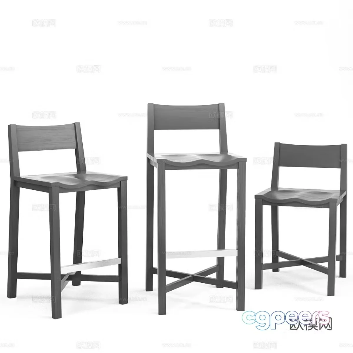 bar stool bar stool high stool 3d model