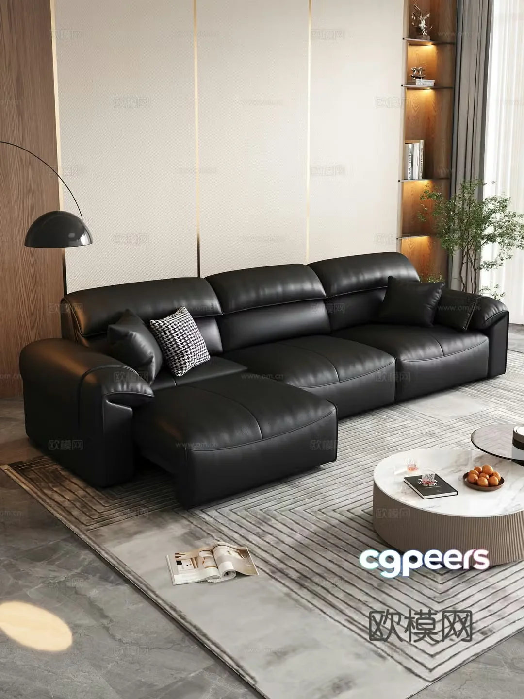 Modern functional sofa 3d model
