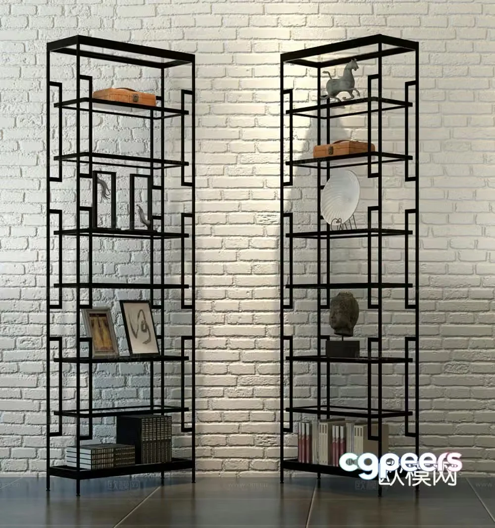New Chinese style storage rack 3D model