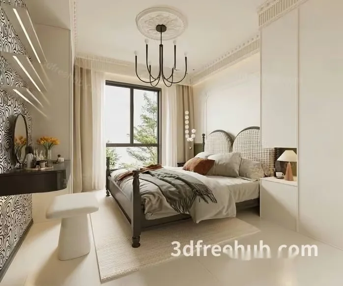 Cozy Bedroom 3D Model – 23245 – VRAY Render