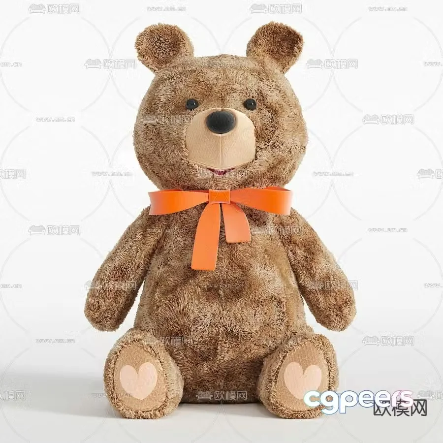 Modern teddy bear children 3d model