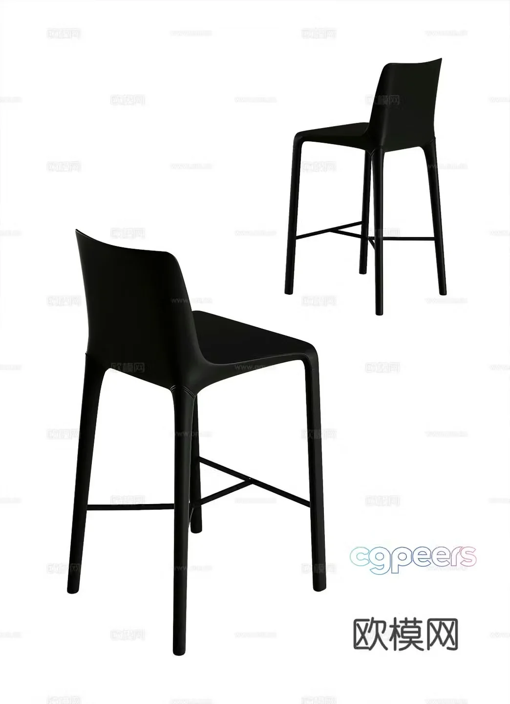 Modern bar stool bar stool 3d model