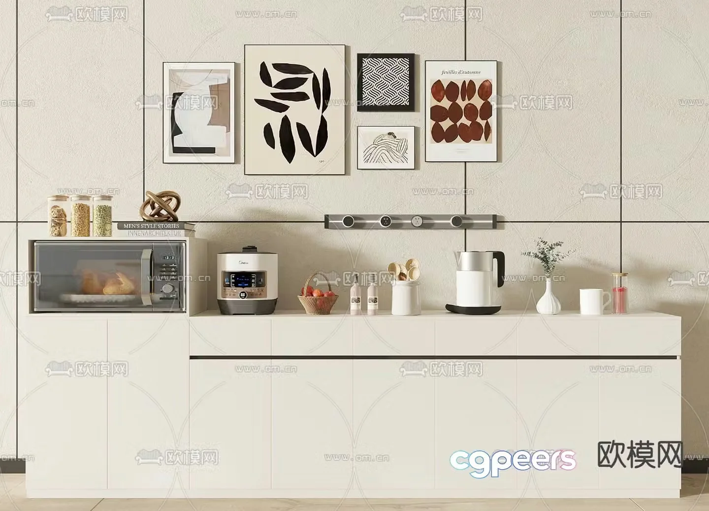 Modern sideboard 3d model