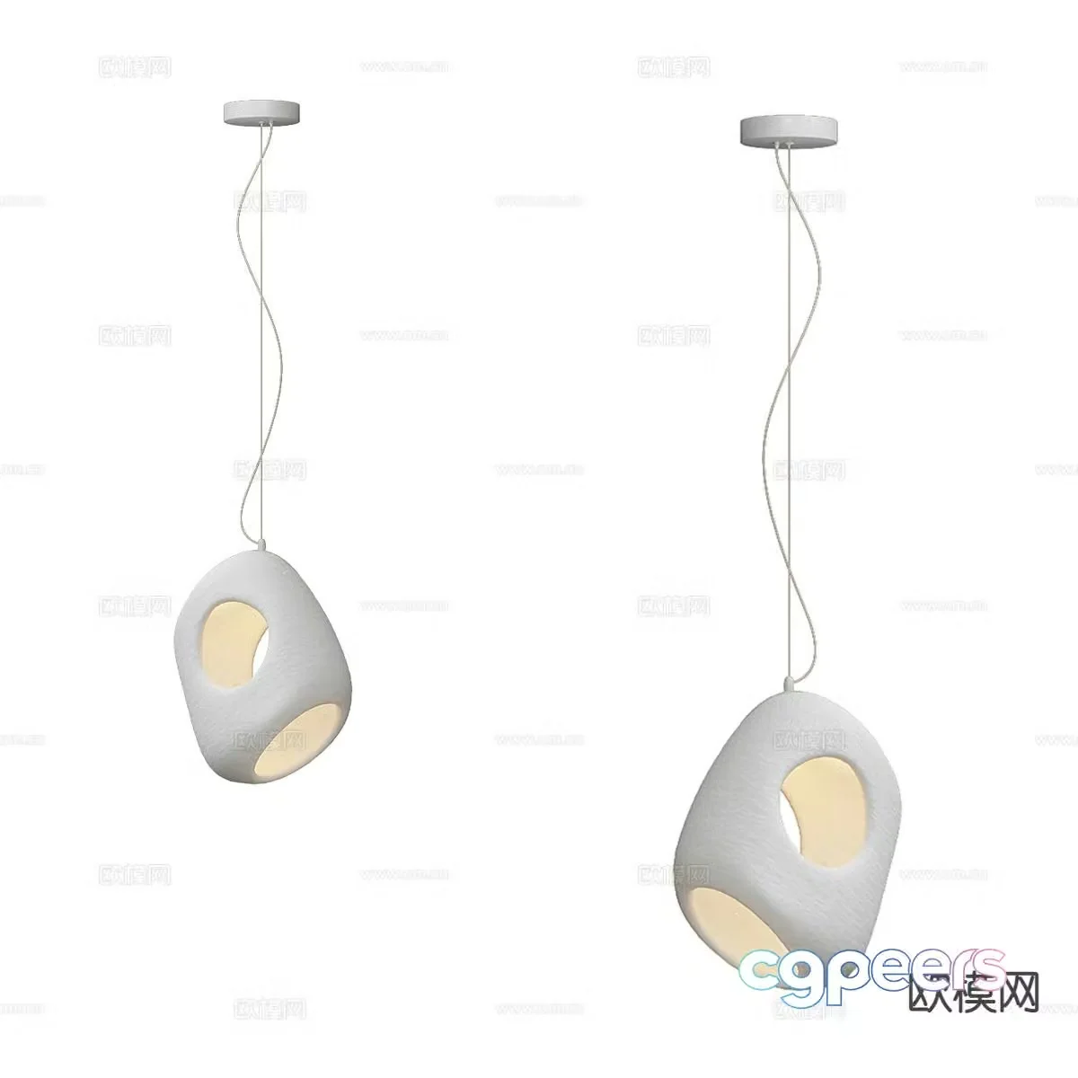Nordic chandelier simple chandelier 3d model