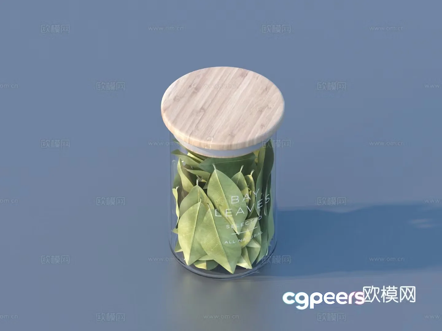 Herbs Chinese medicine glass jar 3D model