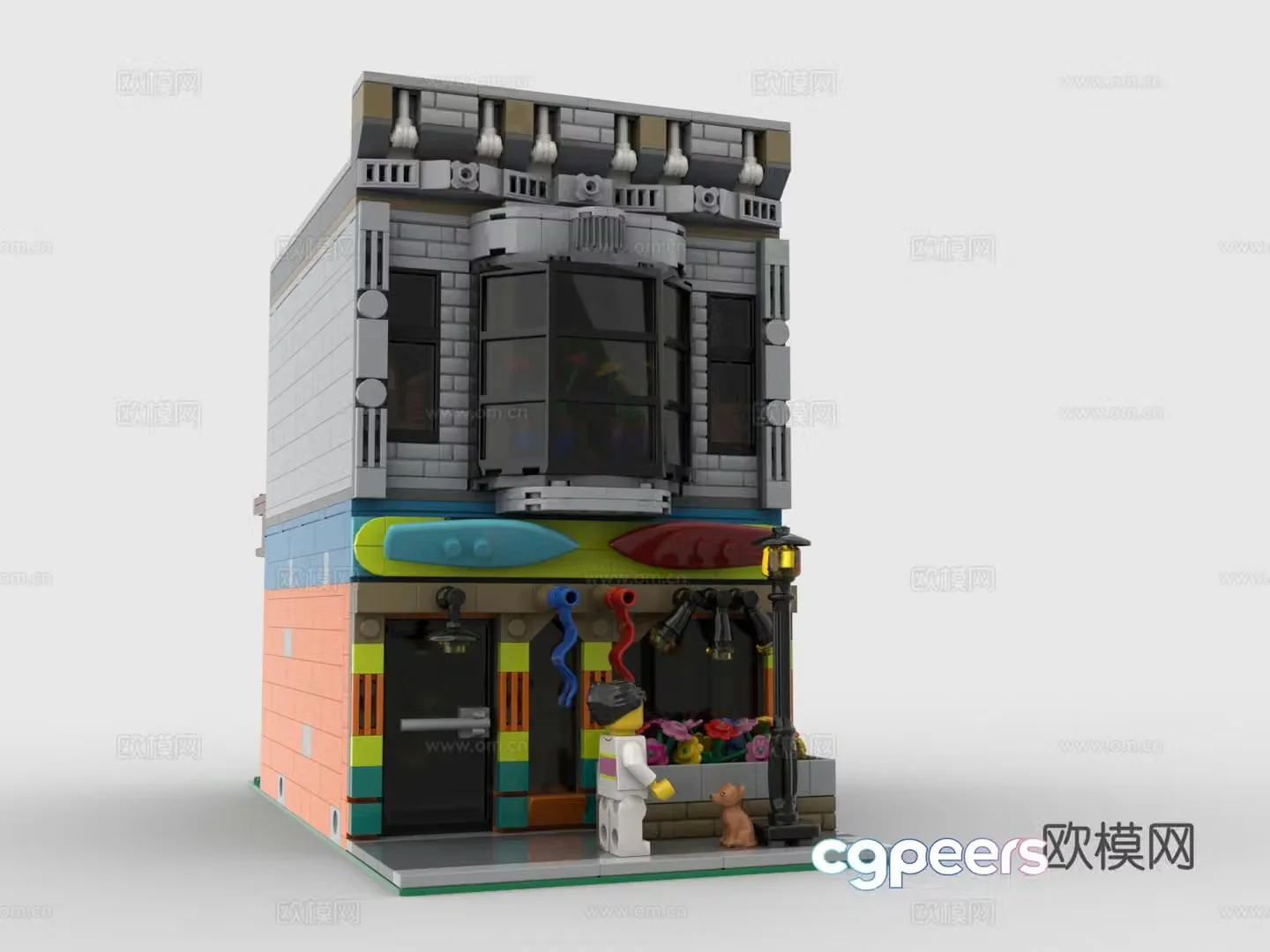 LEGO LEGO Toys Building Blocks Store Shop Building Surfing Shop 3d Model