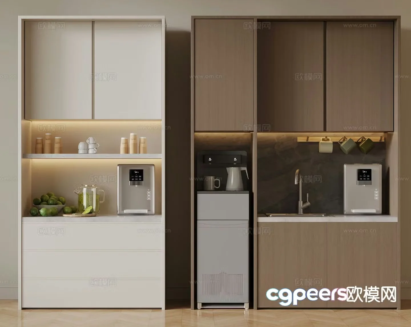 Modern sideboard tea cabinet 3d model