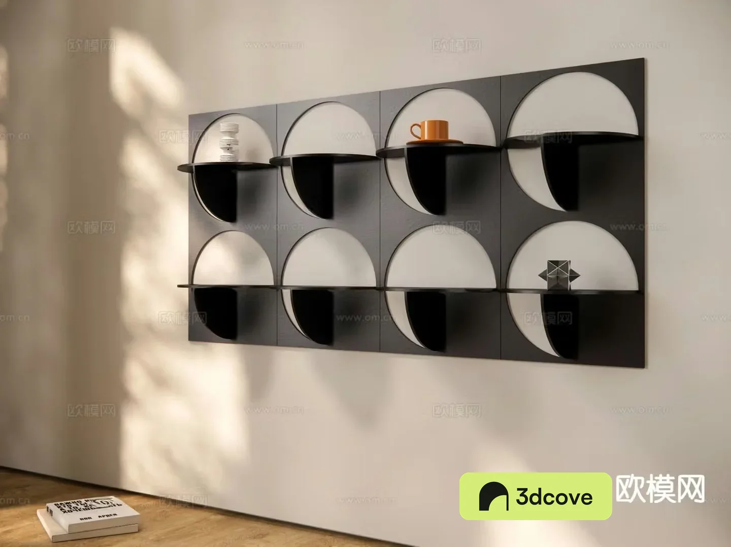 Modern wall cabinet wall-mounted storage rack display rack