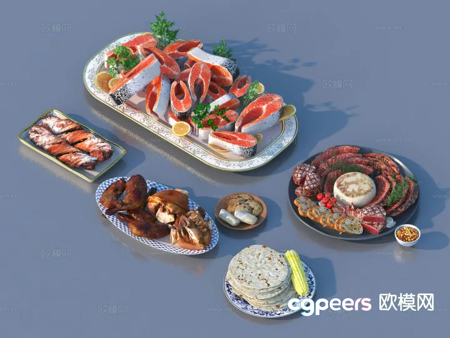 Food Western Food Delicious Food 3D Model