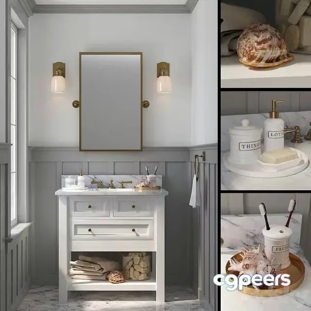 3ds Max Free – POTTERY BARN – CLASSIC SINGLE SINK VANITY