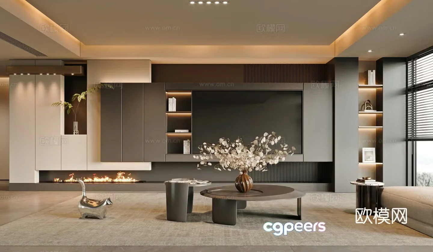 Modern living room 3d model