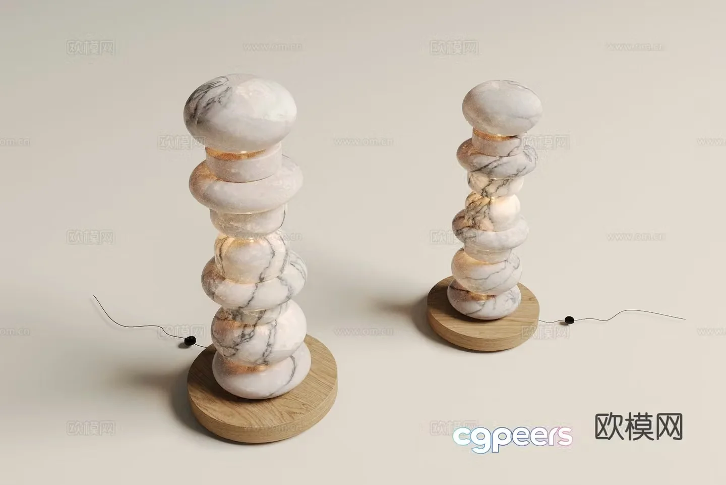 Wabi-sabi floor lamp 3d model