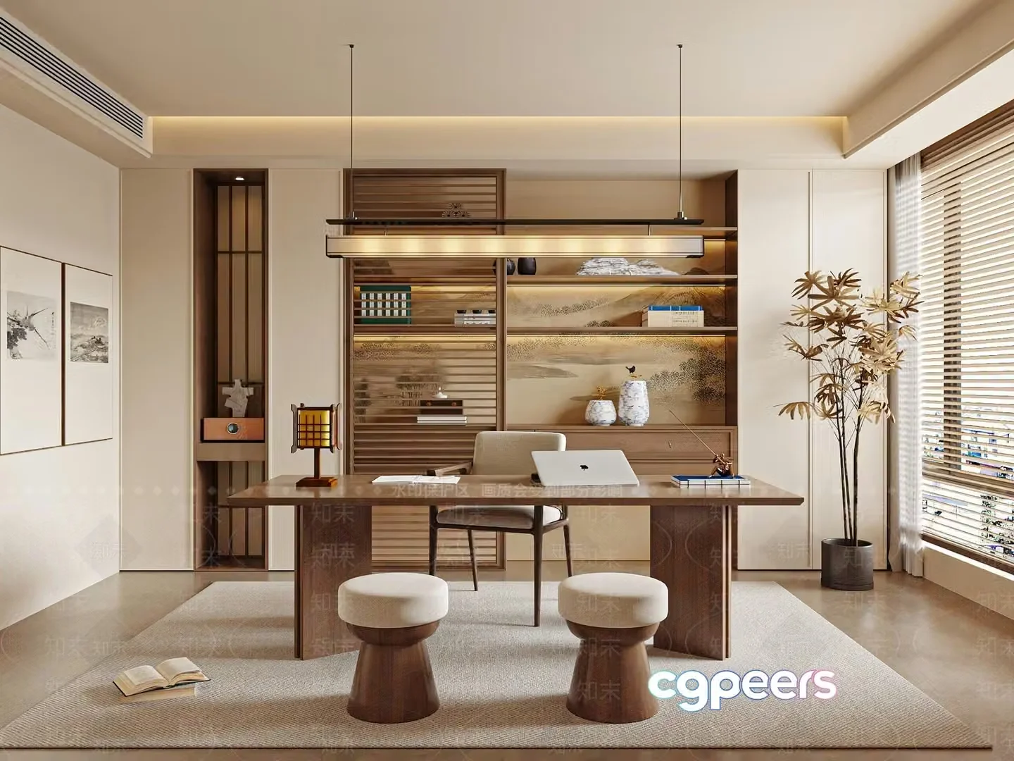 Minimalist Office 3D Model – 5801 – VRAY Render