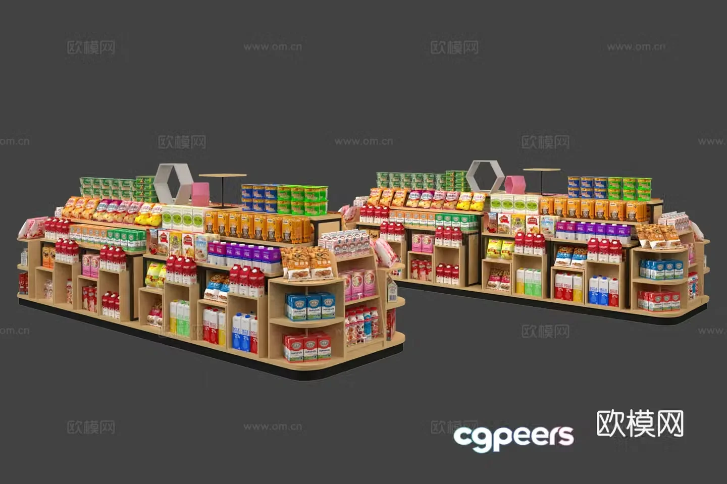 Showcase shelves Display pile head Bulk pile head Promotional exhibition rack Promotional pile head Supermarket 3D model