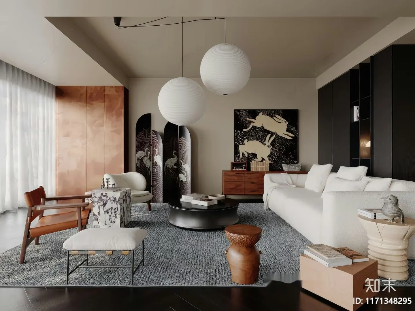 Modern Living Room 3D Model – 945 – CORONA Render