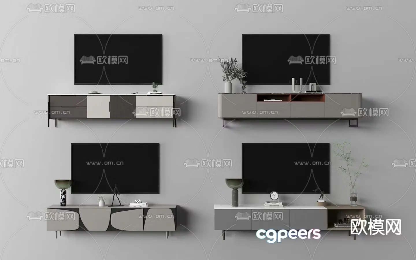 Modern TV cabinet 3d model