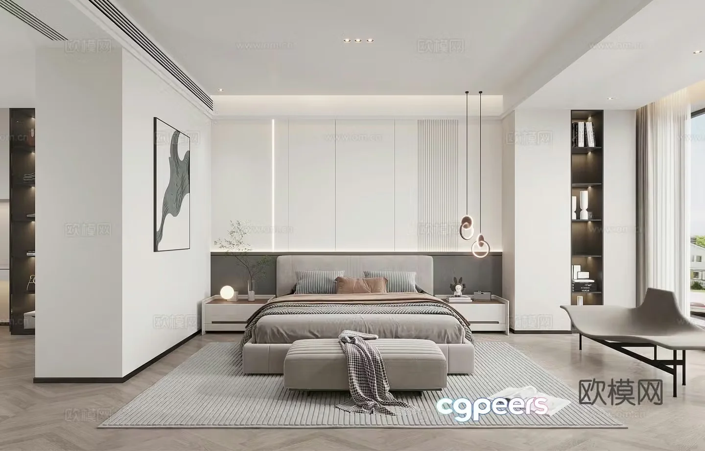 Modern bedroom 3d model