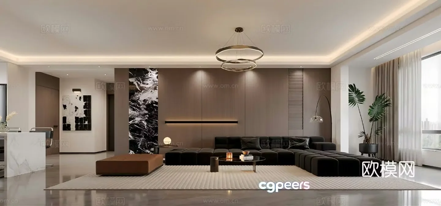 Italian living room 3d model