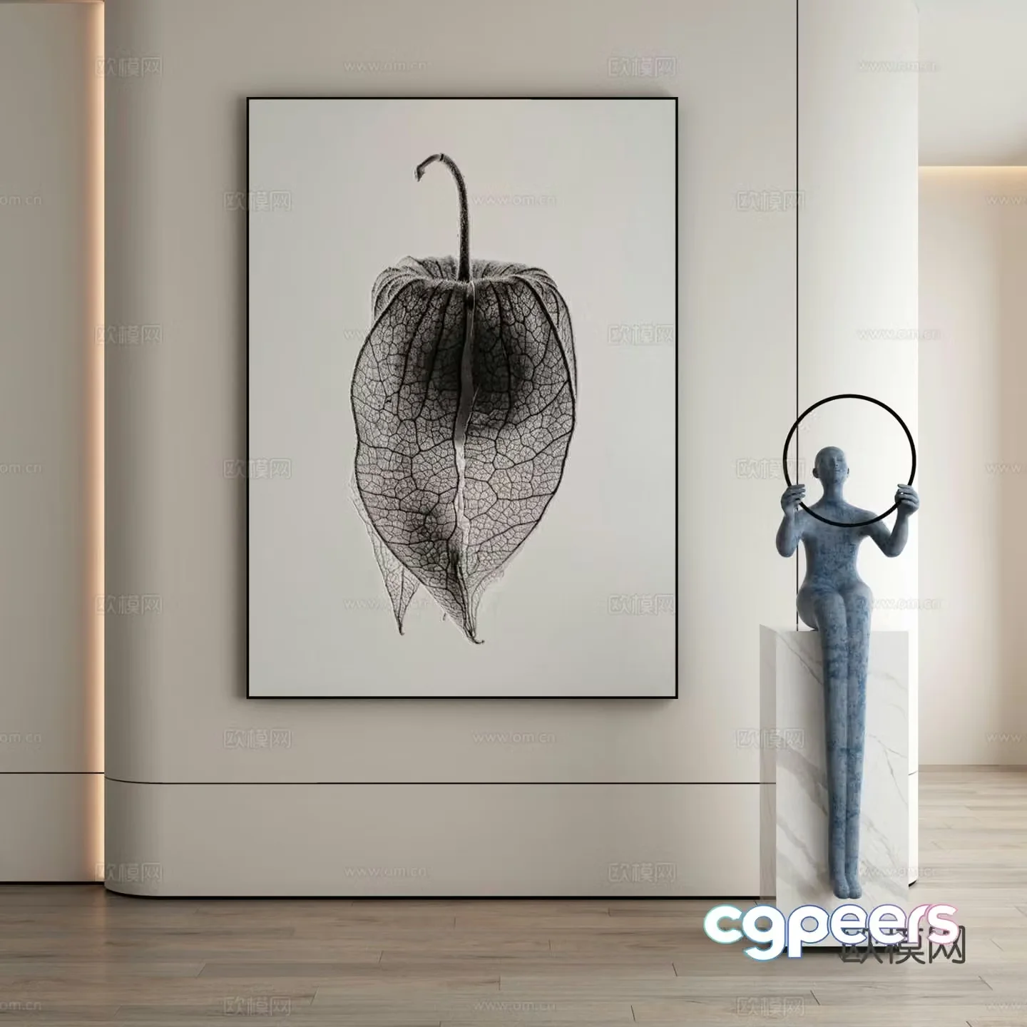 Decorative painting art painting hanging painting 3d model