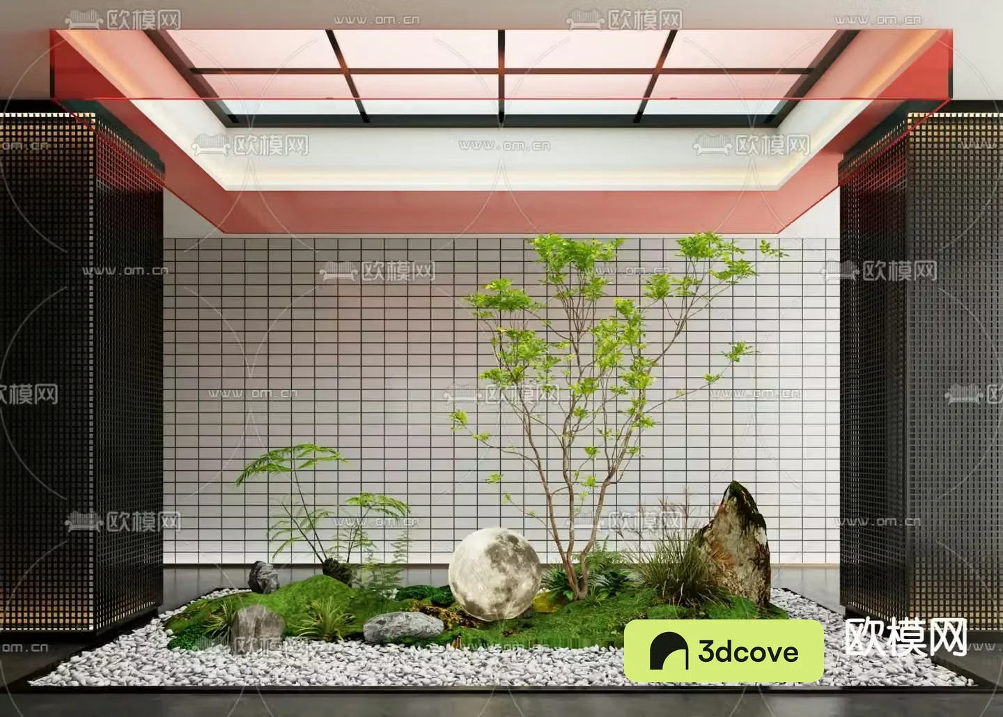 Indoor patio green plant landscaping