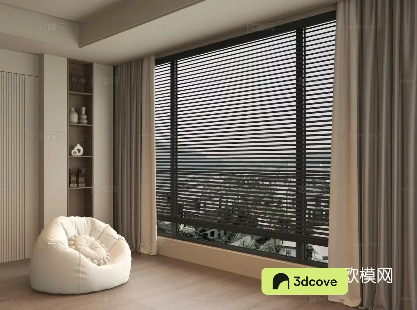 Modern balcony blinds lazy sofa