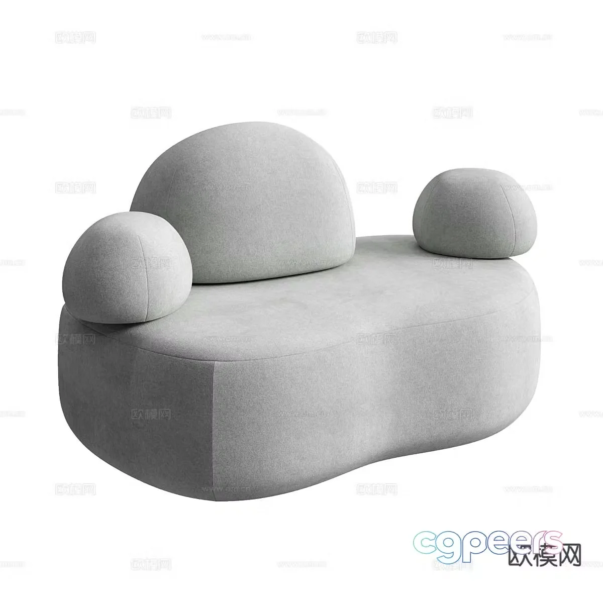 Modern single sofa 3d model