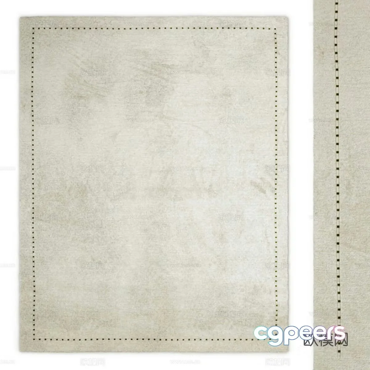 Modern fabric carpet 3d model
