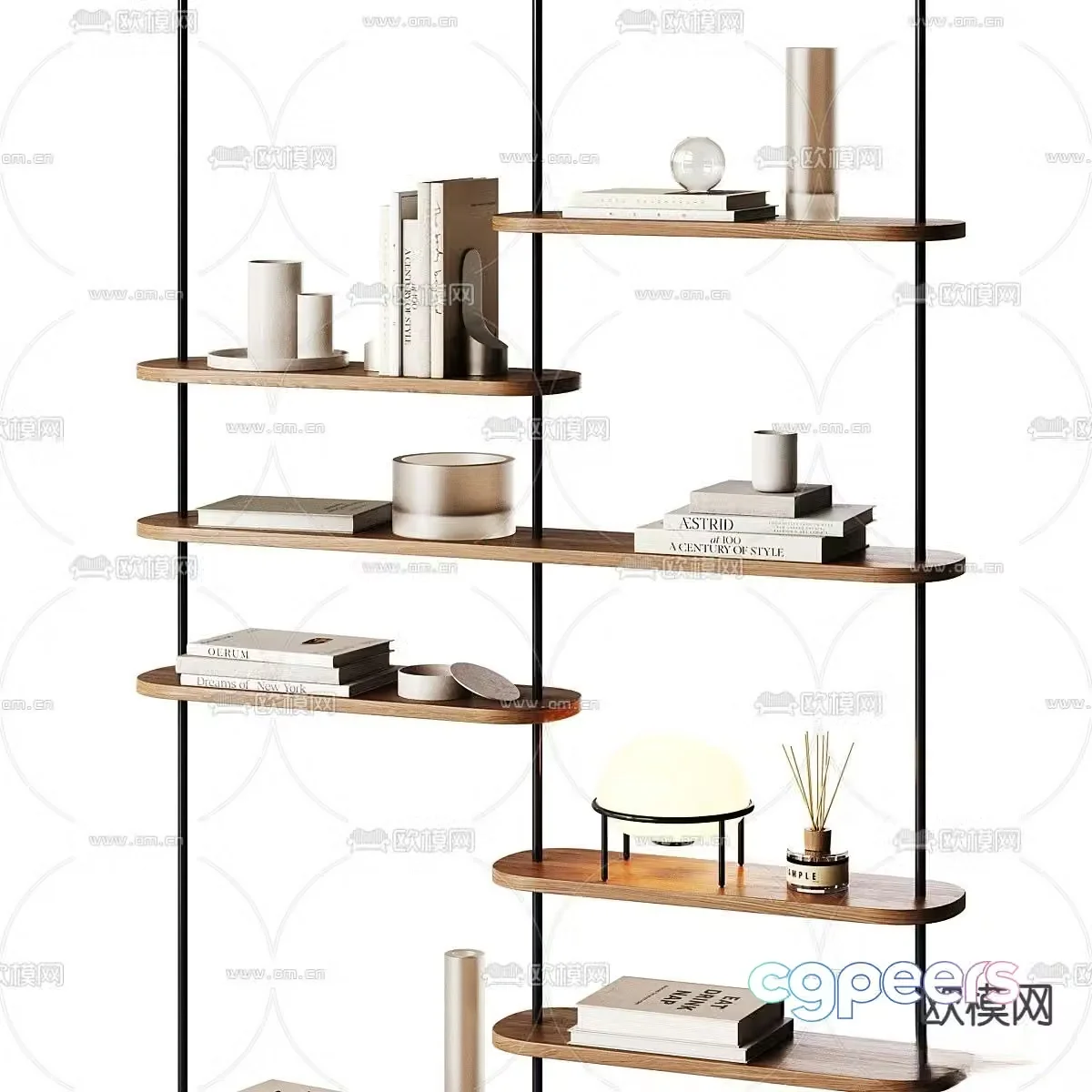 Decorative rack storage rack 3d model