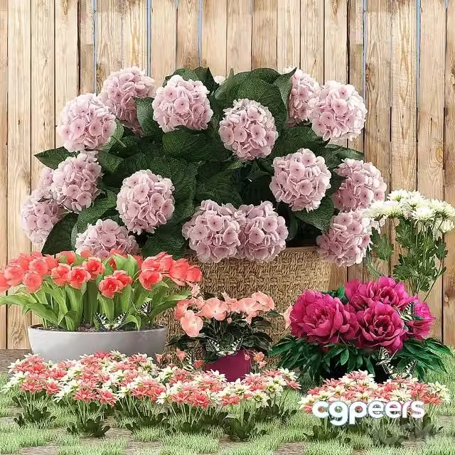 3ds Max Free – Flower beds