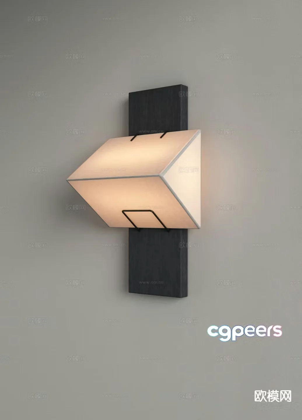 New Chinese Zen wall lamp fabric wall lamp 3D model