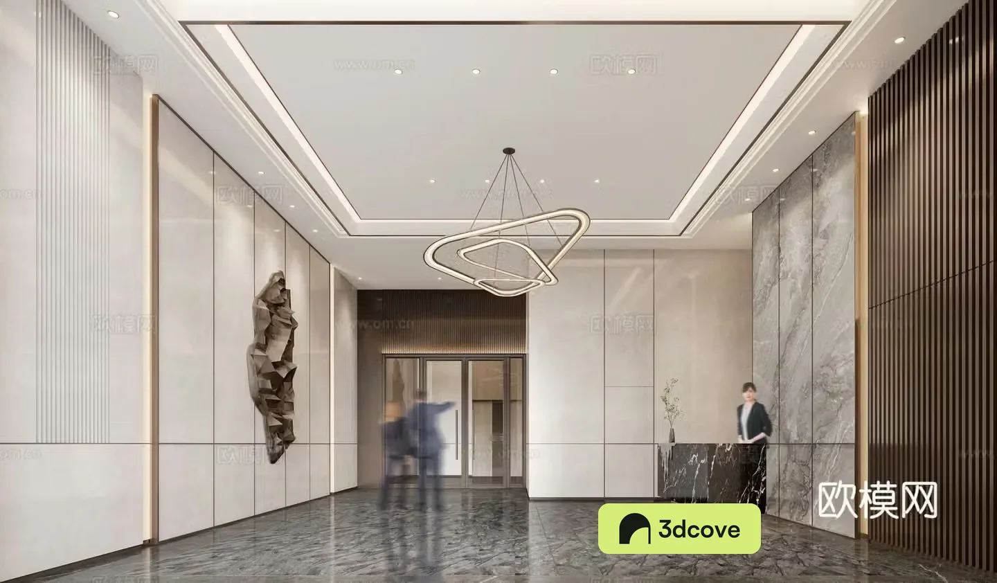 Modern office front lobby