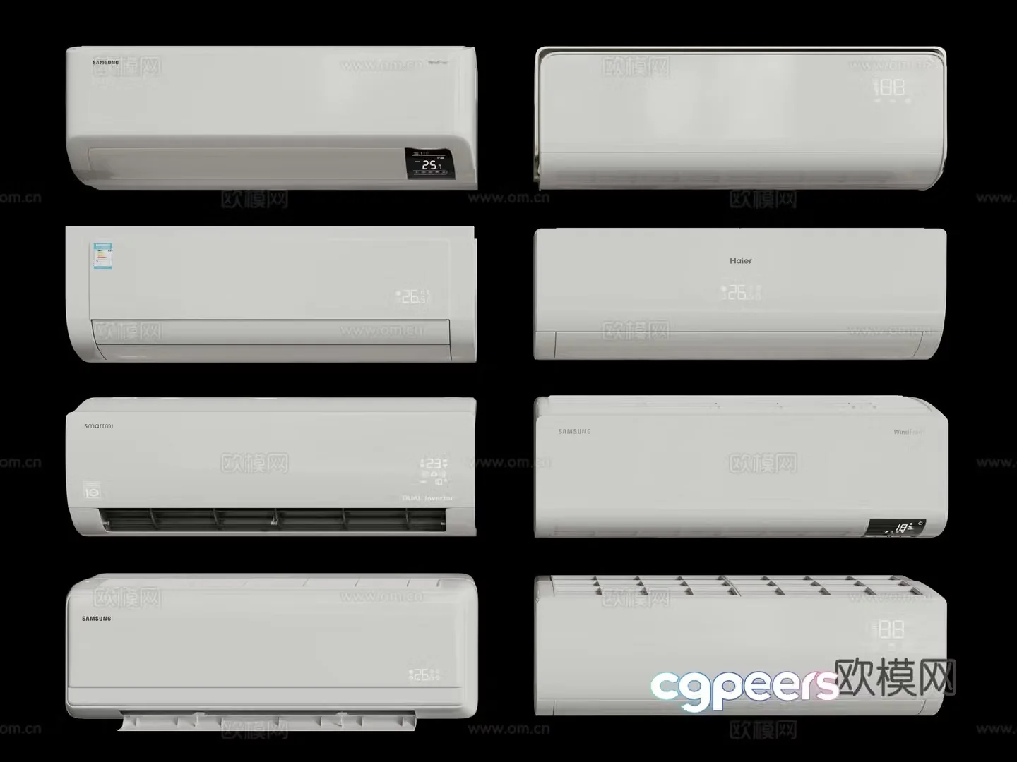 Modern air conditioner wall-mounted air conditioner indoor air conditioner 3D model