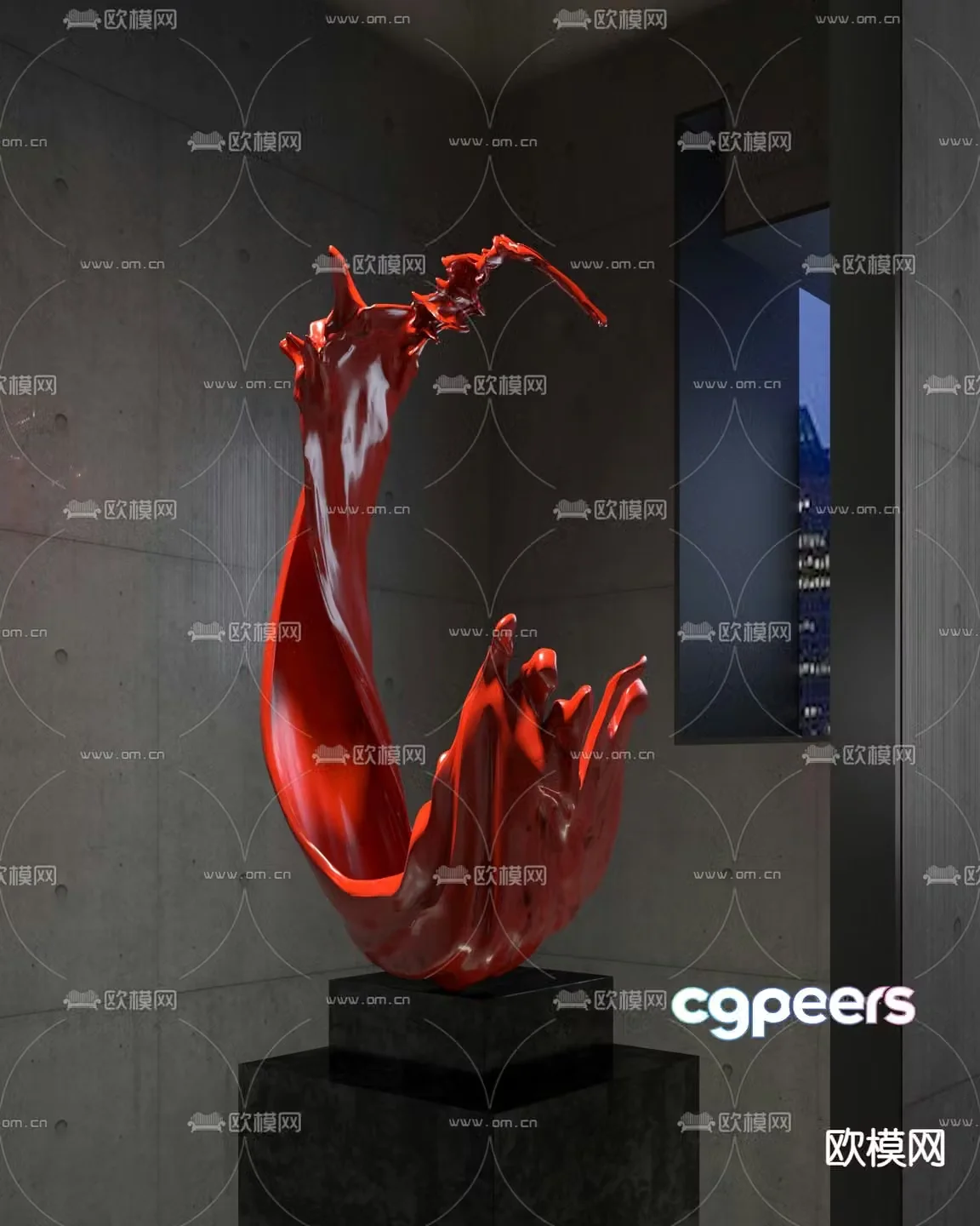 Art sculpture lobby ornaments 3d model