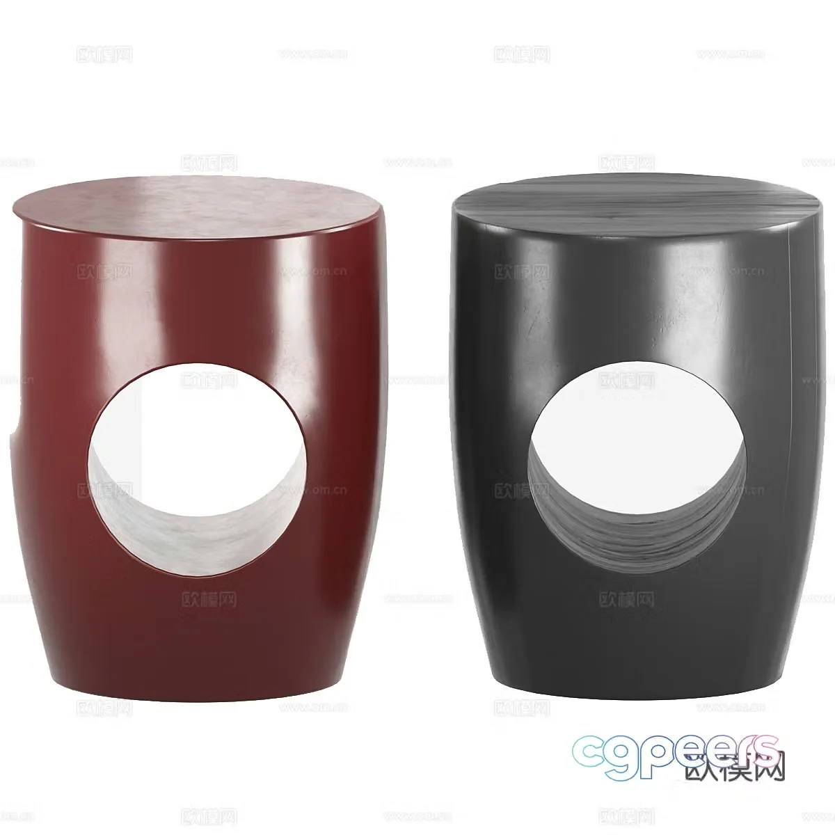 Special shape side shape side round side bedside side sofa side stone side stone 3D model