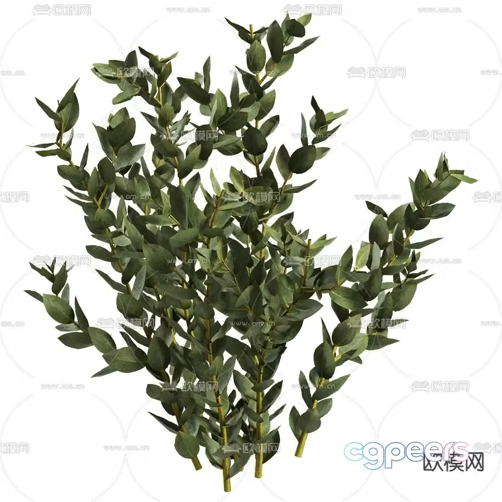 Branches Landscape Trees Shrub Plants 3d Model