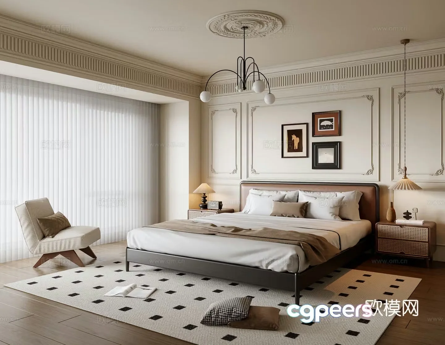 French bedroom 3d model