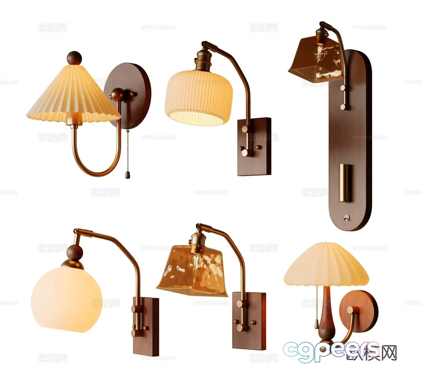 Medieval style wall lamp wall lamp 3d model