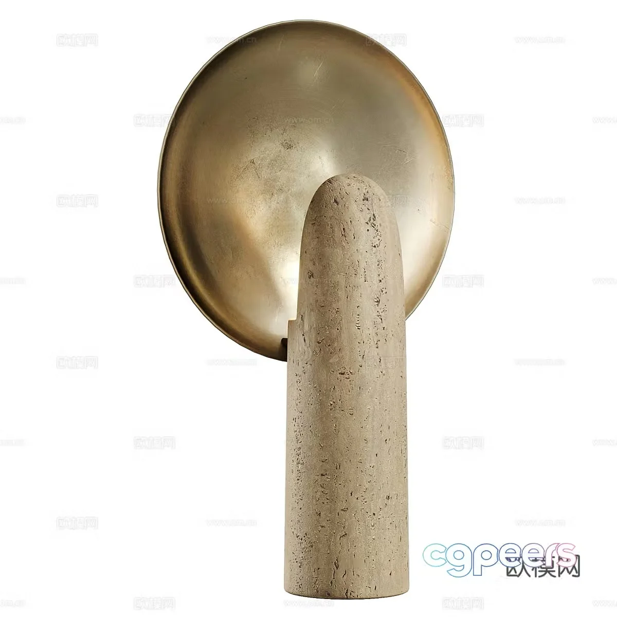 Wasabi Fengteng lamp B&B table lamp Middle-aged table lamp Paper table lamp Stone table lamp Decorative table lamp 3D model